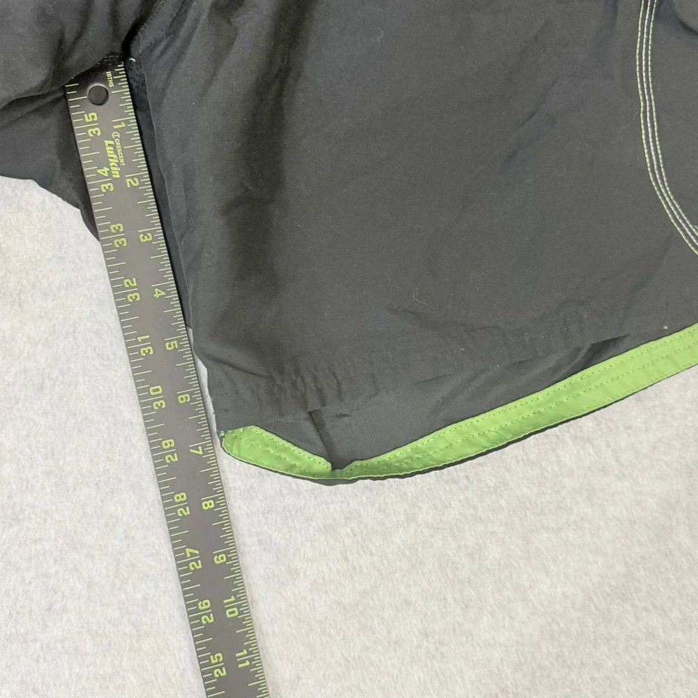 Nike Mens Board Shorts Black Lime Green Mesh Lined Swim Trunks Size L RN 37966